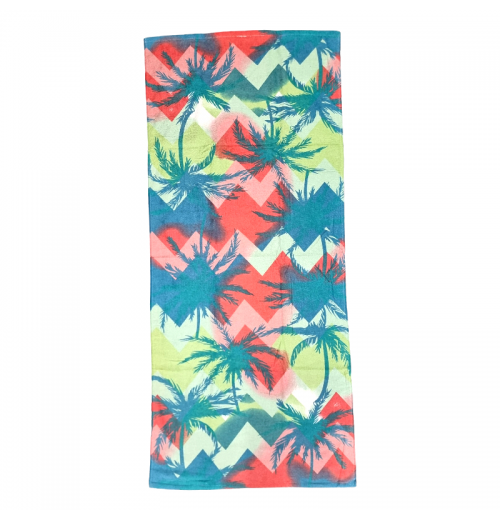 Zig Zag Palm Cotton Beach Towel