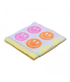 Smile Luxurious Velour Beach Towel