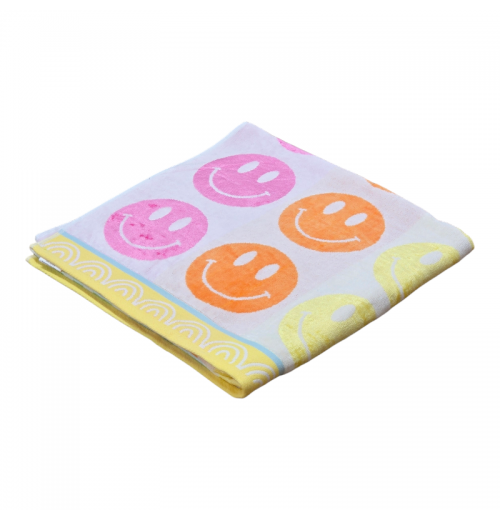 Smile Luxurious Velour Beach Towel