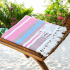 Mauve - Cotton Hammam Beach Towel with reversible Toweling