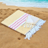 Sunshine - Cotton Hammam Beach Towel with reversible Toweling